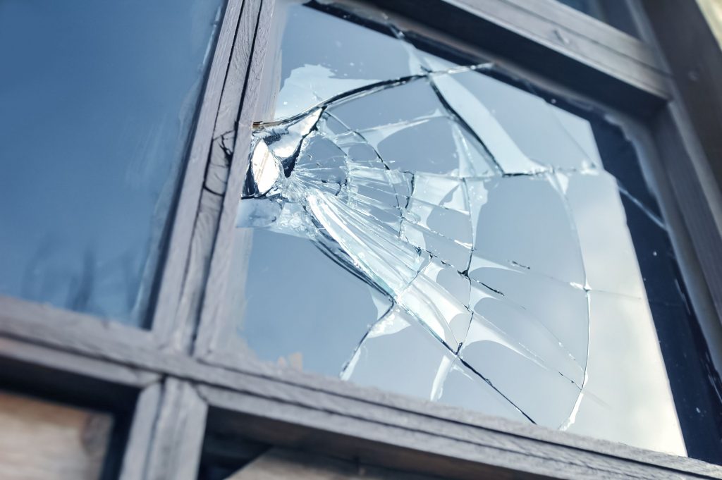 smashed window 